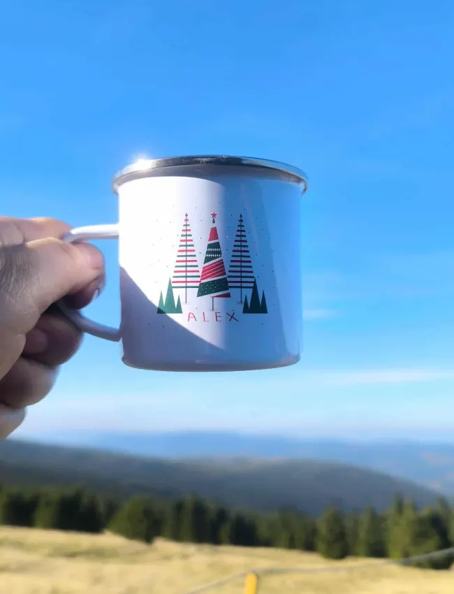 kubek metal Kubek metalowy z nadrukiem świątecznym 360 ml - obrazek 1