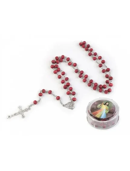 Różaniec pachnący z drewnianych koralików